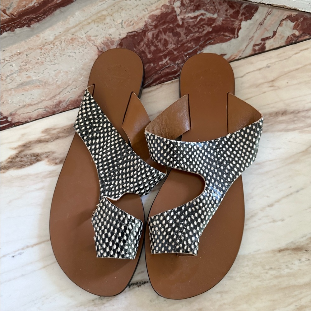 ATP Black and White Sandals NEVER WORN - Size 37